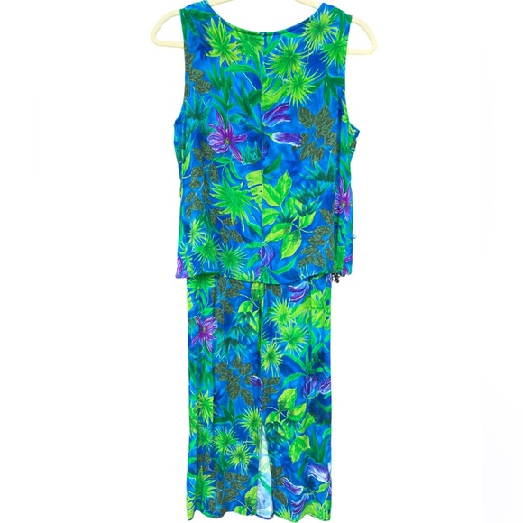 VINTAGE Vibrant Floral Rayon Dress - Picture 2 of 8